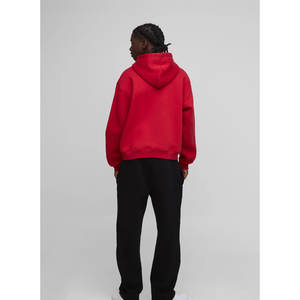 Sudadera con capucha extragrande personalizada de fábrica con parche de logotipo de soplo 3D sudadera cuadrada de algodón pesado de talla grande para ropa de invierno - Product Image 5