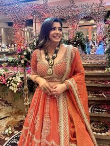 Lehenga Choli Dupatta de Novia con Bordado Intenso para Mujer, Diseño de Fiesta de Bodas, Conjunto de Lehenga Tradicional India de Secado Rápido - Product Image 2