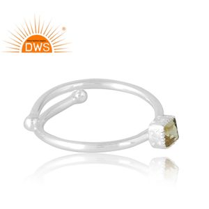 แหวนพลอยซิทรินธรรมชาติทำจากเงินสเตอริง925ขายดีเครื่องประดับออกแบบได้เองของขวัญสำหรับผู้หญิงสำหรับเธอ - Product Image 4