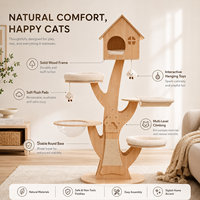 Meuble pour chat créatif en forme de maison, écologique et durable, arbre à chat, tour à chat, griffoir, étagères multi-niveaux, pour chatons, en carton
