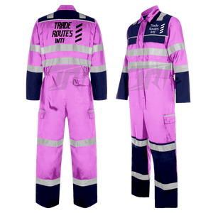 Custom Embroidered Reflective Safety Construction <b>Overall</b> Set Bib Button-Up Shirt Crew Necks <b>Waterproof</b> Polyester 100% Premium - Product Image 5