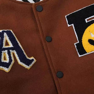 Wholesale Custom Logo Blank Satin Varsity <b>Jackets</b> for Men-Street Style Front Design Winter Windproof Breathable - Product Image 2