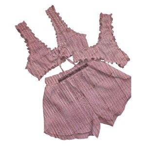 Nouveauté Été 2026 : Ensemble de Nuit en Coton Imprimé à la Main – Chemise de Nuit Sexy et Ample, Sous-vêtements et Vêtements d'Intérieur pour Femme (3 Pièces) 100% Coton - Product Image 4