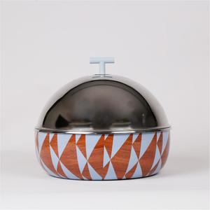 หม้อปรุงอาหารพรีเมียมพร้อมโดมสีเงินเซิร์ฟเวอร์ร้อนเหมาะสำหรับโต๊ะอาหารใช้ในห้องครัวและการรวบรวมบ้านที่หรูหรา - Product Image 5