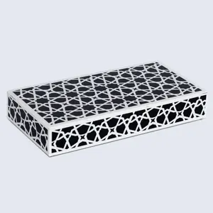 Caja de joyería con incrustaciones de resina MDF hecha a mano de alta demanda para almacenar anillos o pendientes y pequeños accesorios disponibles para la venta - Product Image 6