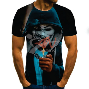 Camiseta de hombre con logotipo de impresión por sublimación personalizada de alta calidad, camiseta de verano flexible de Material personalizado para hombre - Product Image 2