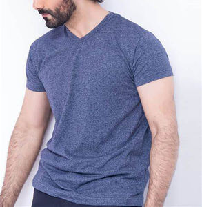 T-shirts à manches courtes pour hommes vente en gros de vêtements d'été de haute qualité pour hommes T-shirts personnalisés à col en V pour hommes - Product Image 3