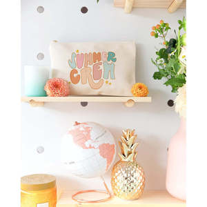 Bolsa de Maquillaje de Viaje de Gran Capacidad, de Lona de Algodón, Ecológica, Portátil, con Diseño de Letras, Duradera y Elegante - Product Image 3