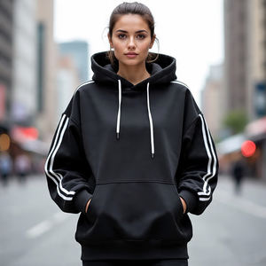 Sudadera con Capucha para Mujer, de Invierno y Otoño, para Exteriores, Holgada, Transpirable, de Forro Polar, Talla Grande, Informal, de Alta Calidad y Peso Pesado - Product Image 1