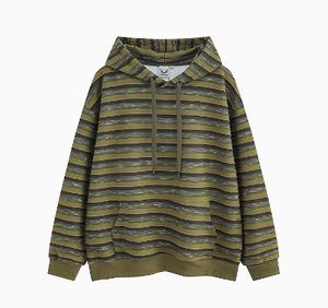 Sweat-shirt à capuche ample en coton mélangé pour les couples, design solide avec style décontracté doublé pour le printemps, nouveauté - Product Image 3