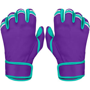 Guantes de bateo de béisbol de cuero Cabretta, puño corto con costuras reforzadas, logotipo personalizado ligero, OEM 2017 - Product Image 1