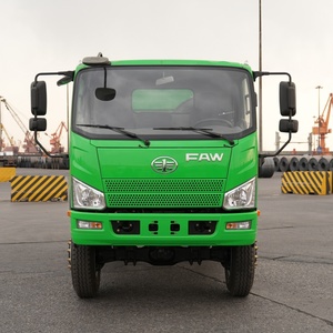 Camion benne FAW Jiefang Tiger VH 4x4 AWD à plateau plat et cabine verte pour sites miniers et de construction - Product Image 2