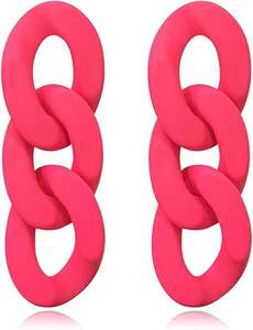 Pendientes de aro chapados en oro de nueva moda, joyería de moda clásica de resina hecha a mano para mujer, colección de accesorios de fiesta - Product Image 2