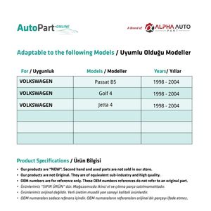 Jeu de poignées de porte pour Vw Passat B5,Golf 4,Jetta - Product Image 2