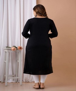 KURTI DE ALGODÓN CON BORDADO DE LUJO PARA USO DIARIO, MULTICOLOR, DE SECADO RÁPIDO, EN STOCK, PRECIO AL POR MAYOR, PRENDA ÉTNICA - Product Image 2