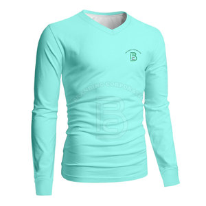 เสื้อยืดแขนยาวคอวีฤดูร้อน น้ำหนักเบา ระบายอากาศได้ดี สไตล์สตรีทแวร์ เสื้อคอวีสไตล์คลาสสิก - Product Image 5