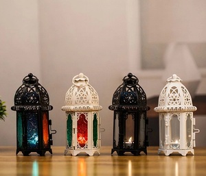 Direct Factory Sale Blue Moroccan Handmade Metal <b>Lantern</b> <b>Garden</b> Hanging <b>Candle</b> Holder for Wedding Home Party Decor Customizable - Product Image 1