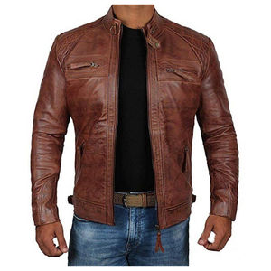 Meilleure vente Vestes en cuir pour hommes de haute qualité respirantes Vente chaude Vestes en cuir pour hommes à la mode coupe-vent pour la vente en ligne - Product Image 2