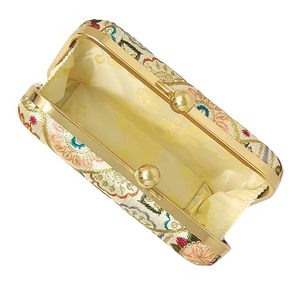Handcrafted Embroidery Clutch Vibrant Indian Art Silk Embroidery Clutch Bag Beautiful Floral Pattern <b>unique</b> pattern at low price - Product Image 1
