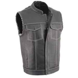 Personalizado de alta calidad nueva moda Chaleco de cuero transpirable chaqueta de bombardero elegante para el invierno OEM servicio bajo precio ropa al aire libre - Product Image 2