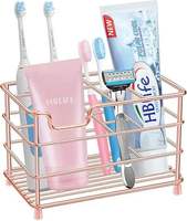 Support mural en métal pour brosse à dents et pâte, étagères de rangement pour la maison et l'hôtel, ensembles de salle de bain