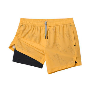 Logo personnalisé Vêtements de sport Athlétique Workout Jogger Fitness Training Shorts en nylon à séchage rapide pour hommes Gris Track Gym Shorts - Product Image 1