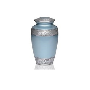 Odyssey สีฟ้ารอบ Paw พิมพ์ Urn สัตว์เลี้ยงโลหะเผาศพ Urn Paw พิมพ์เคลือบสําเร็จรูป Urn - Product Image 2
