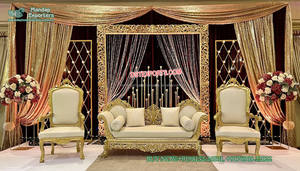 Decoración de escenario para bodas asiáticas e indias, decoración de escenario de gran escenario, con temática única de Miami - Product Image 3