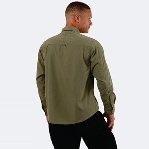 Nueva tendencia, camisa de manga larga y larga, ropa de trabajo para hombres, Camisa de algodón informal para exteriores con varios bolsillos de gran tamaño para hombres - Product Image 6
