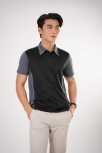 Vêtements pour hommes personnalisés pour polos coupe confortable séchage rapide respirant 95% polyester 5% spandex motif solide vêtements d'uniforme - Product Image 4