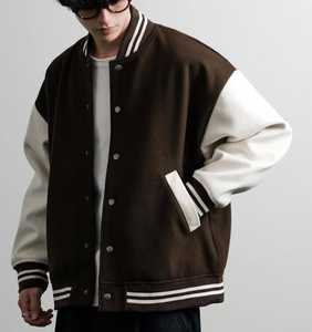 Wholesale Custom Women's Varsity <b>Baseball</b> Jacket Embroidered Letterman Full Length Zipper Loose Fit Casual Regular Fleece Fabric - Product Image 4