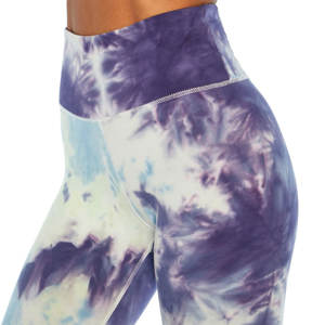 Leggings de entrenamiento de cintura alta con estampado Tie-Dye para mujer Yoga a prueba de sentadillas con bolsillos para deportes de gimnasio - Product Image 4