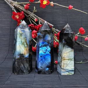 Labradorite <b>Crystal</b> Tower Obelisk Point <b>Wand</b> Reiki Mineral Healing - Product Image 5