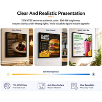 Monitor de Publicidad para Comida Rápida, Pantalla IPS Cuadrada de 45 Pulgadas, 1900x1900, 350 Nits, WiFi, Reproductor de Anuncios de Fábrica