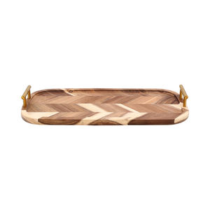 Rectangle Serving <b>Tray</b> With Metal Handle Wooden Large Size for Restaurant Handmade Customized Food and <b>Drinks</b> Serving <b>Tray</b> - Product Image 2