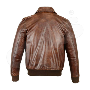 Chaqueta de bombardero de aire para hombre de Estilo Vintage colores personalizados piel de cabra para hombre - Product Image 2