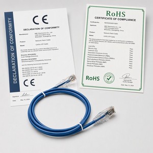 สายแพทช์อีเธอร์เน็ต <span class=keywords><strong>Cat6A</strong></span> UTP แบบบางพิเศษ 28AWG ทองแดงเปลือยแบบตีเกลียว 10Gbps RJ45 ปลอกหุ้ม PVC/LSZH ความยาวตามสั่ง มาตรฐาน CE RoHS - Product Image 6