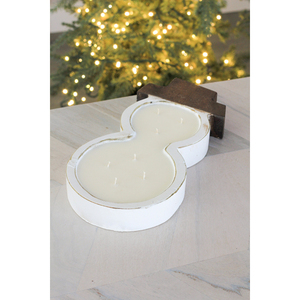 Bols décoratifs bonhomme de neige en bois pour fête de Noël Bols à pâte en bois pour la fabrication de bougies bonhomme de neige Articles de luxe fabriqués au Vietnam - Product Image 4