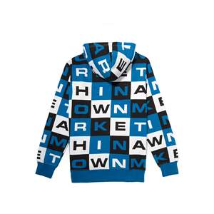 เสื้อฮู้ดดี้บล็อกเลตเตอร์สำหรับผู้ชาย เสื้อกันหนาวปักลาย 3 มิติ พิมพ์ลายสกรีน ไซส์ XL โอเวอร์ไซส์ - Product Image 2