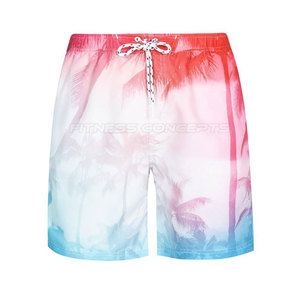 Pantalones cortos de verano de algodón 100% de alta calidad para hombre, logotipo personalizado, sublimación, Cintura elástica de secado rápido, estilo informal, patrón sólido - Product Image 5