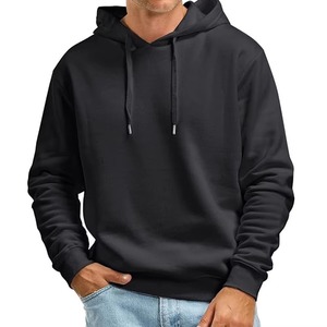 Jersey de algodón 100% de alta calidad, sudaderas con capucha térmicas impresas con logotipo personalizado para hombres, Sudadera con capucha lisa en blanco de invierno con Jersey - Product Image 1