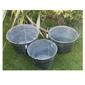 Maceta y macetas de diseño galvanizado, maceta de decoración de jardín de Metal con mango para decoración de flores y plantas - Product Image 4