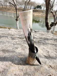 ฮอร์นดื่มไวกิ้งแก้วเบียร์ไวน์มธุรสยุคกลางทำมือแตรวัวตั้งทำเครื่องดื่มฮอร์นจากงานฝีมือเสี้ยว - Product Image 5