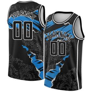 Maillot de basket-ball personnalisé imprimé en 3D nouveau dégradé de contraste de couleur Graffiti débardeurs nom personnalisé gilet d'été pour hommes séchage rapide - Product Image 2