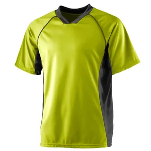 Yellow Range Luxury T-Shirt Sporty Style Soccer Wear with Custom Logo and Labeling Breathable Knitted Fabric