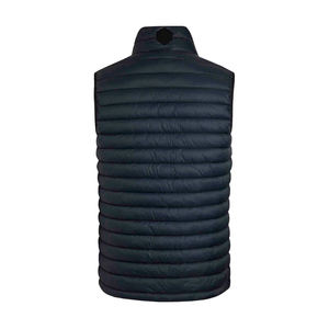 Gilet bouffant sans manches d'excellente qualité couleur bleu marine fermeture à glissière vêtements de rue col montant respirant coupe-vent gilet bouffant - Product Image 2