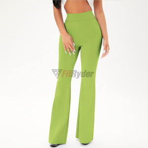 Custom Women's <b>Flared</b> Bell Bottom Velvet Pants High-Waisted Yoga Lounge Casual Trousers Activewear <b>Leggings</b> Waterproof - Product Image 2