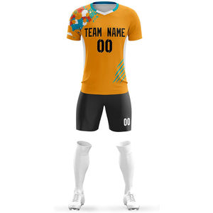 Maillot de football professionnel pour hommes à manches courtes, imperméable, séchage rapide, respirant, uniforme personnalisé par transfert thermique - Product Image 2