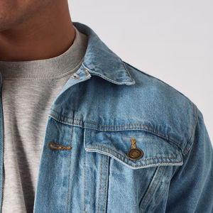 Nouvelle veste en jean pour homme, style streetwear d'hiver, fabrication sur mesure, coton confortable, option de logo sur le devant, différentes tailles - Product Image 5