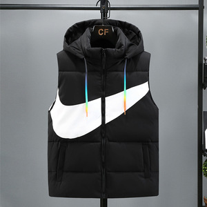 Chaleco de tiro polar con cremallera doble de longitud completa reforzado con poliéster de 300g superventas, chaleco de lana cálido para caza de invierno, tela de cuero - Product Image 4